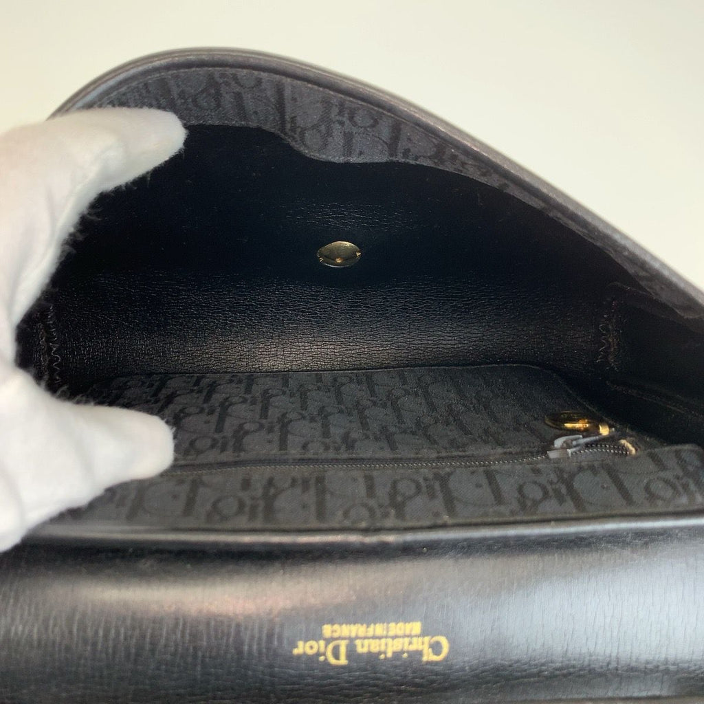 Dior Vintage Trotter Black Shoulder Bag Pochette — view 8