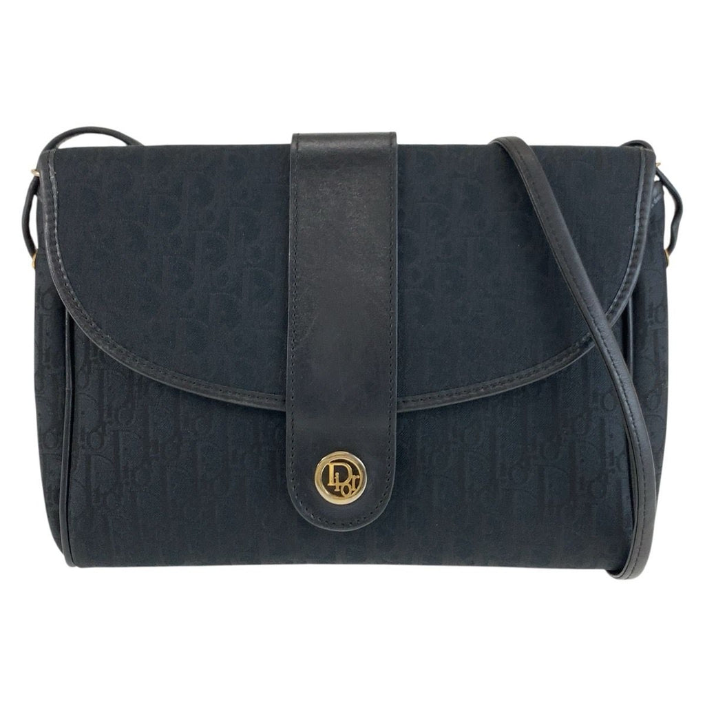 Dior Vintage Trotter Black Shoulder Bag Pochette