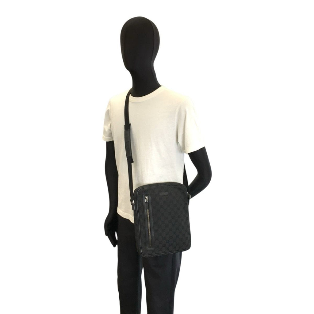 Gucci Black GG Canvas Shoulder Bag — view 5