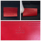 Gucci Red Beige GG Canvas Leather 019 Tote Shoulder Bag — view 3