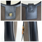 Gucci Black Brown Gold Canvas Leather 001 Shoulder Bag — view 5