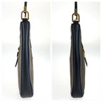 Gucci Black Brown Gold Canvas Leather 001 Shoulder Bag — view 7