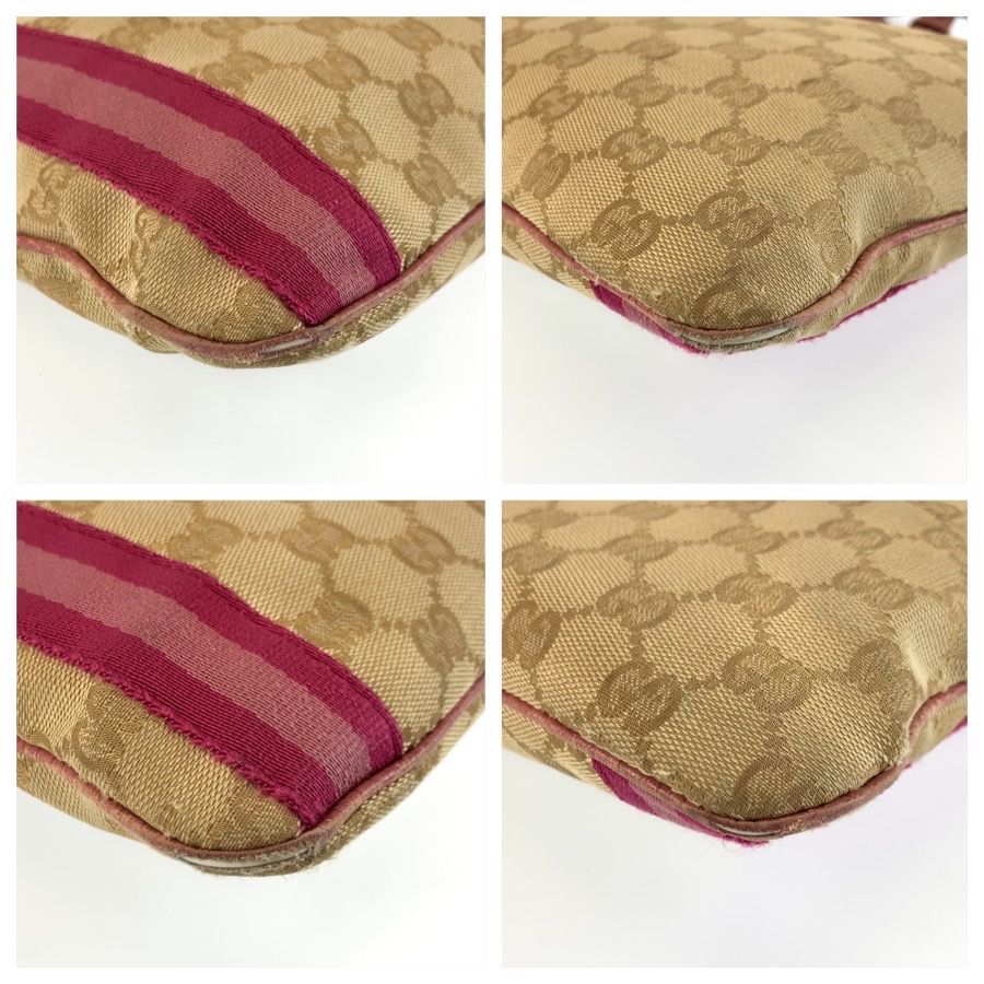 Gucci Jolicoeur Sherry Line Beige GG Canvas Shoulder Bag — view 4