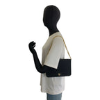 Dior Trotter Black Gold Canvas Chain Shoulder Bag Pochette — view 6