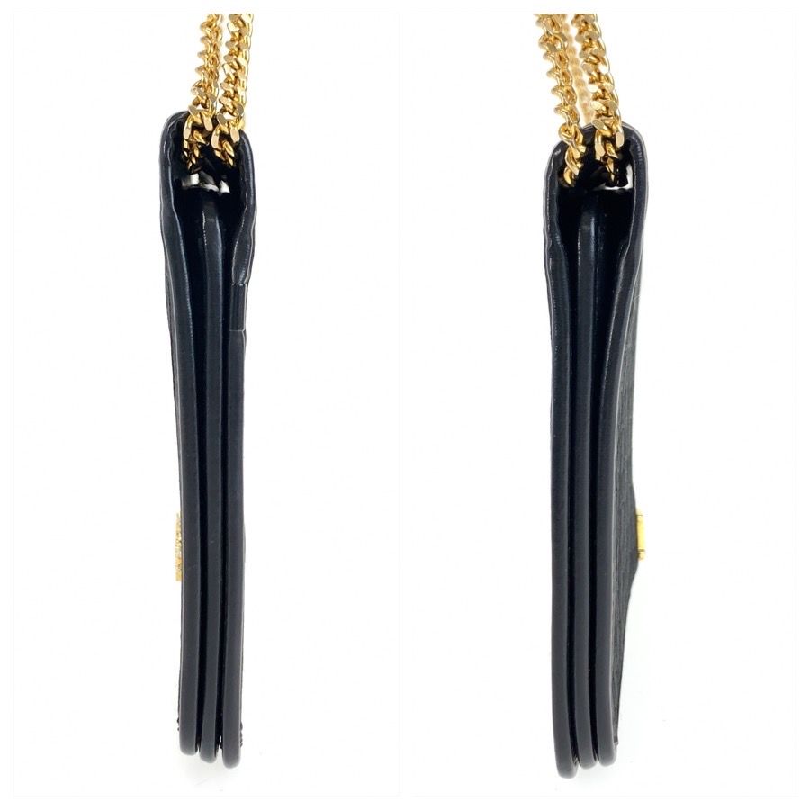 Dior Trotter Black Gold Canvas Chain Shoulder Bag Pochette — view 7