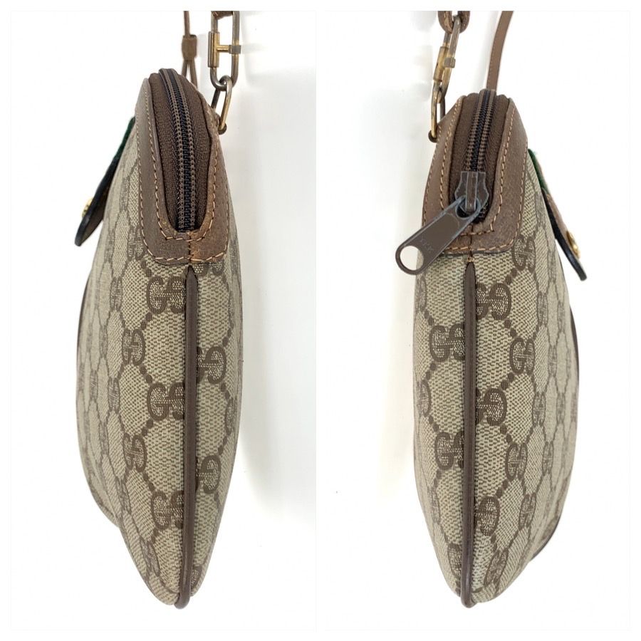 Gucci Vintage Sherry Line Beige GG Supreme Canvas 904 02 Shoulder Bag Pochette — view 7