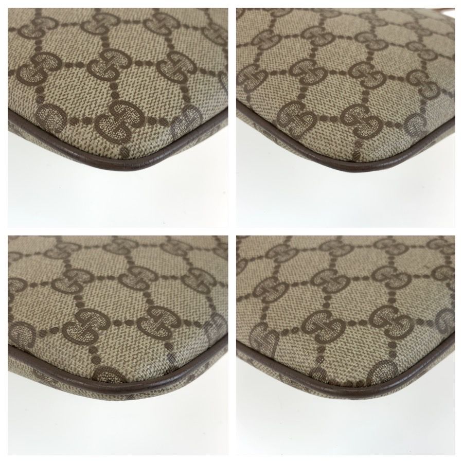 Gucci Vintage Sherry Line Beige GG Supreme Canvas 904 02 Shoulder Bag Pochette — view 4