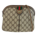 Gucci Vintage Sherry Line Beige GG Supreme Canvas 904 02 Shoulder Bag Pochette