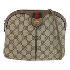 Gucci Vintage Sherry Line Beige GG Supreme Canvas 904 02 Shoulder Bag Pochette