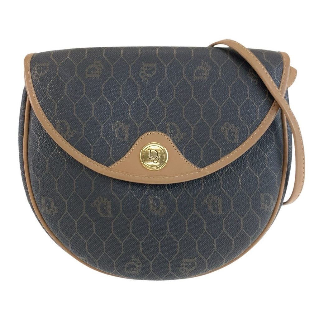 Dior Vintage Honeycomb Brown Shoulder Bag Pochette