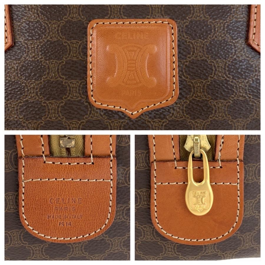 Celine Vintage Macadam Brown Gold 2-Way Shoulder Bag — view 3