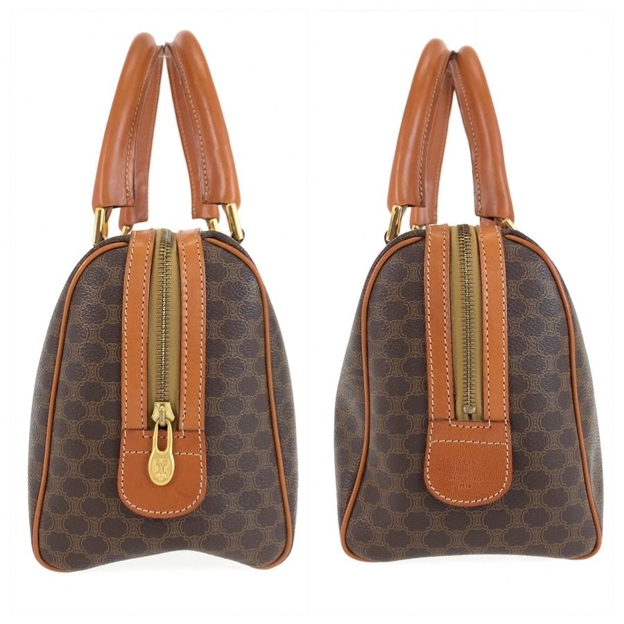 Celine Vintage Macadam Brown Gold 2-Way Shoulder Bag — view 7