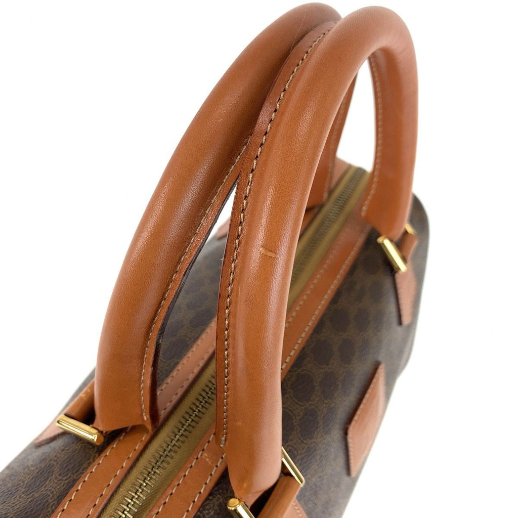 Celine Vintage Macadam Brown Gold 2-Way Shoulder Bag — view 8