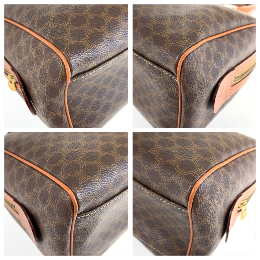 Celine Vintage Macadam Brown Gold 2-Way Shoulder Bag — view 4