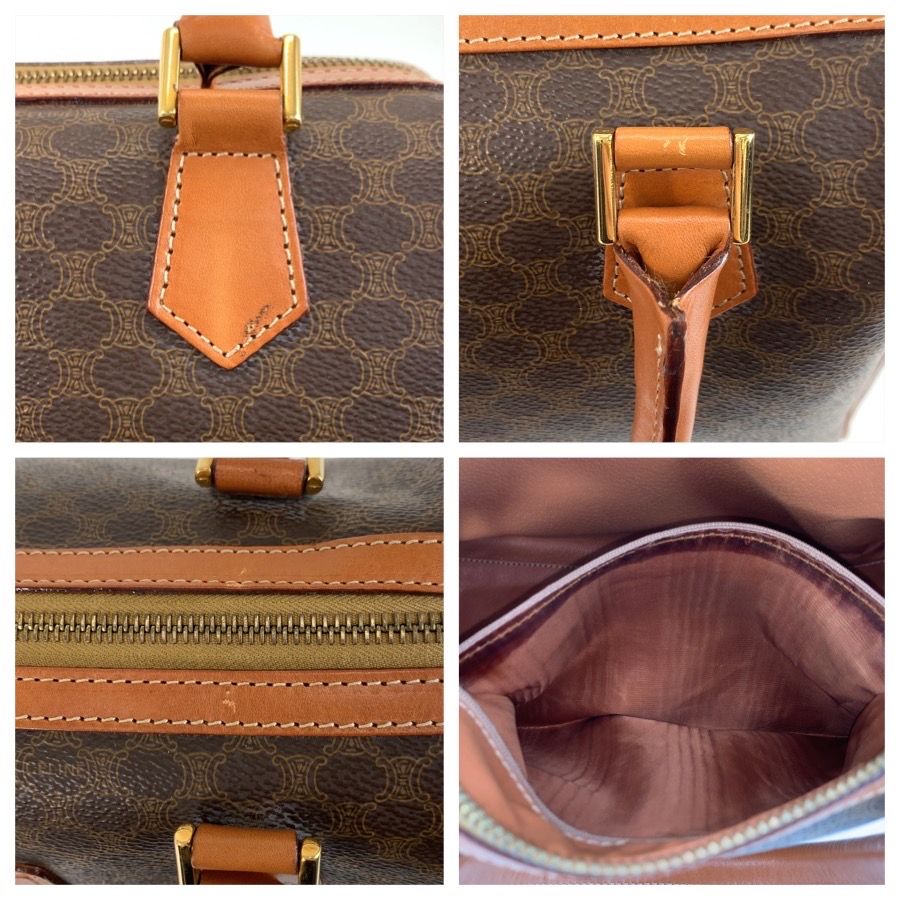 Celine Vintage Macadam Brown Gold 2-Way Shoulder Bag — view 5