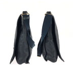 Saint Laurent Vintage YSL Black Navy Gold Leather Shoulder Bag — view 8