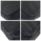 Saint Laurent Vintage YSL Black Navy Gold Leather Shoulder Bag — view 3