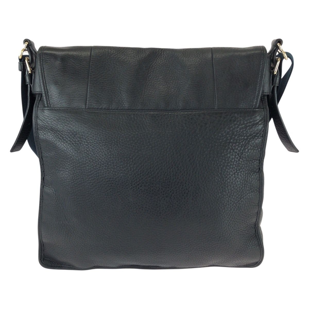 Saint Laurent Vintage YSL Black Navy Gold Leather Shoulder Bag — view 2