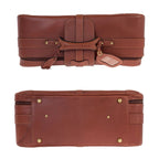 Gucci Vintage Brown Gold Leather 010 123 55 Suitcase Briefcase Boston Bag — view 4