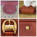 Gucci Vintage Brown Gold Leather 010 123 55 Suitcase Briefcase Boston Bag — view 5