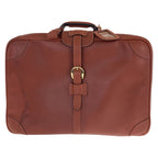 Gucci Vintage Brown Gold Leather 010 123 55 Suitcase Briefcase Boston Bag