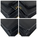 Gucci Vintage Prestige Leather Attache Case Black Gold Business Bag — view 3