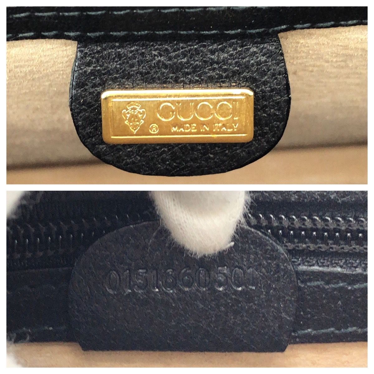 Gucci Vintage Prestige Leather Attache Case Black Gold Business Bag — view 4