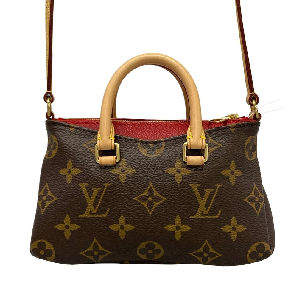 Louis Vuitton Shoulder Bag Monogram Nano Pallas Cerise Leather — view 3
