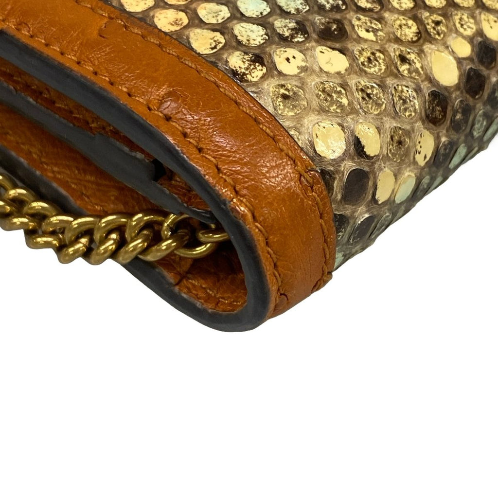 Gucci Wallet Bamboo Ivory Dark Brown Chain Strap Removable Shoulder Bag — view 8