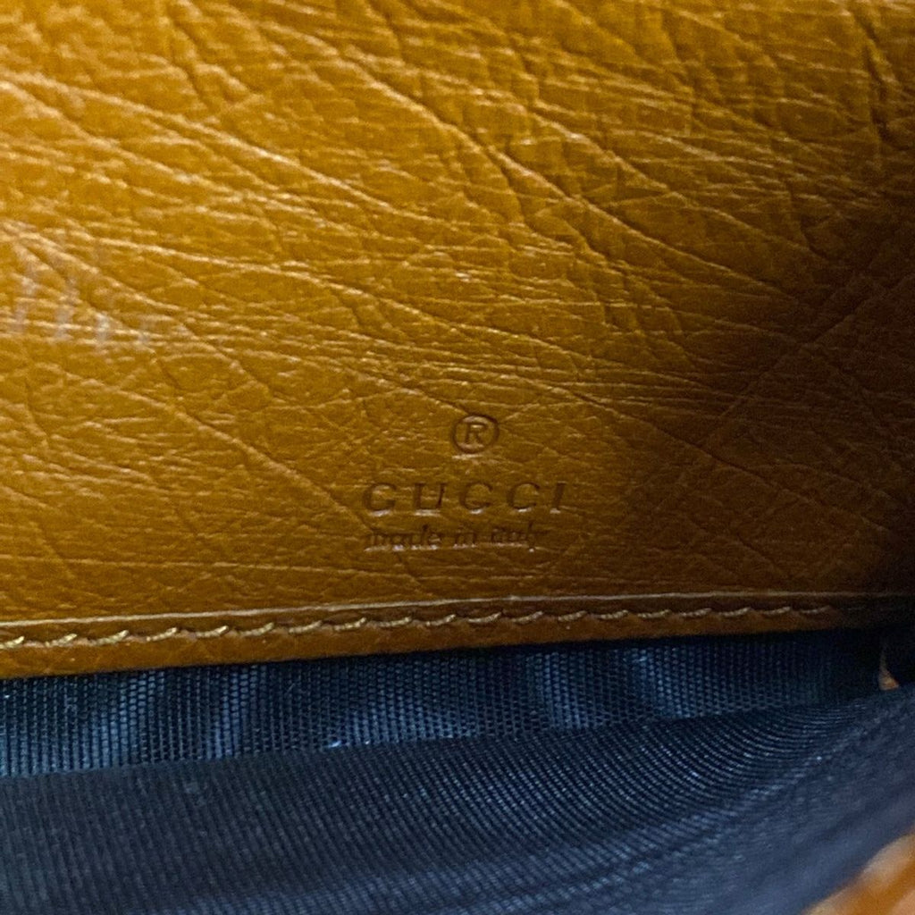 Gucci Wallet Bamboo Ivory Dark Brown Chain Strap Removable Shoulder Bag — view 6