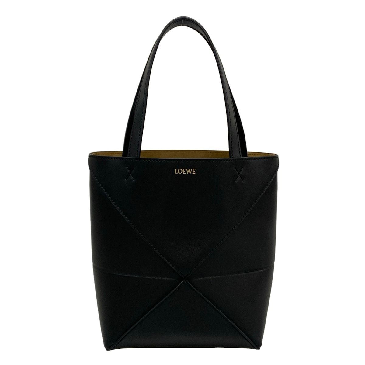 Loewe Tote Bag Puzzle Fold Mini Black Folding Available