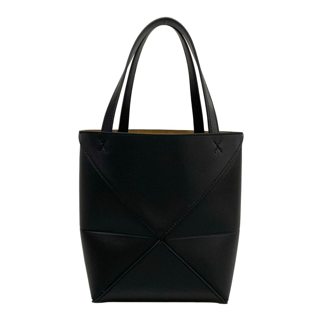 Loewe Tote Bag Puzzle Fold Mini Black Folding Available — view 3