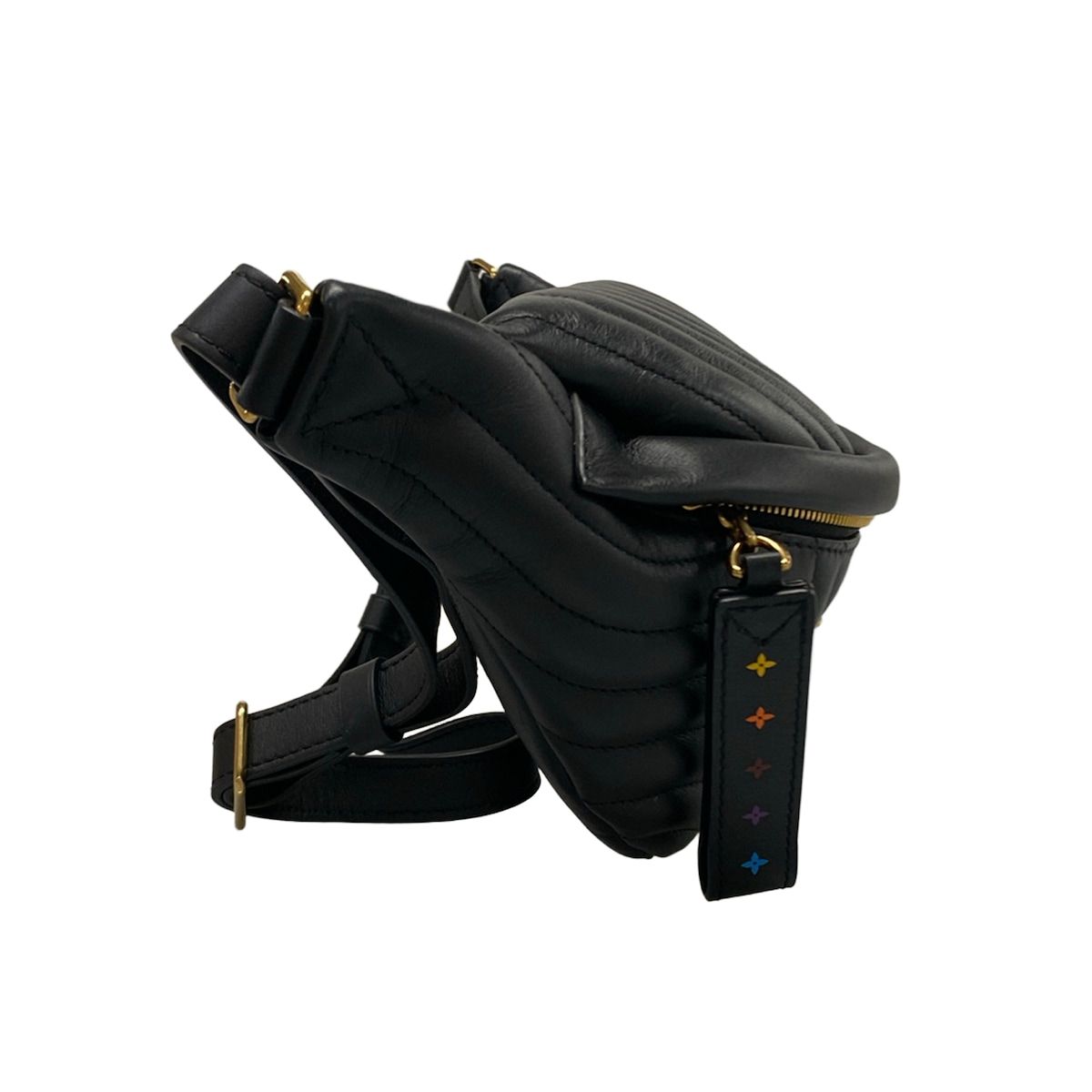 Louis Vuitton Waist Pouch New Wave Bum Bag Noir Leather — view 2