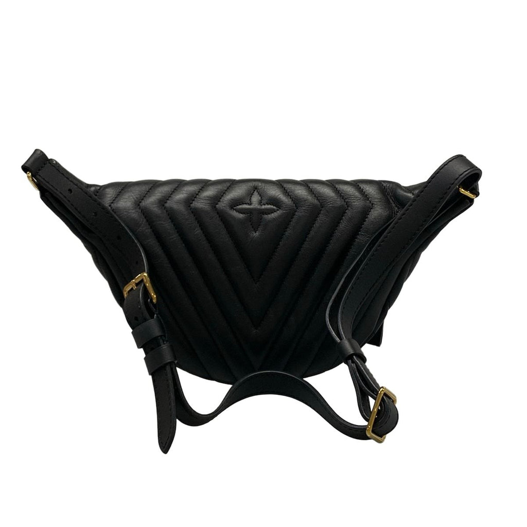 Louis Vuitton Waist Pouch New Wave Bum Bag Noir Leather — view 3