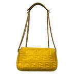 Fendi Shoulder Bag Baguette Chain Midi Dark Yellow Crossbody Leather — view 3