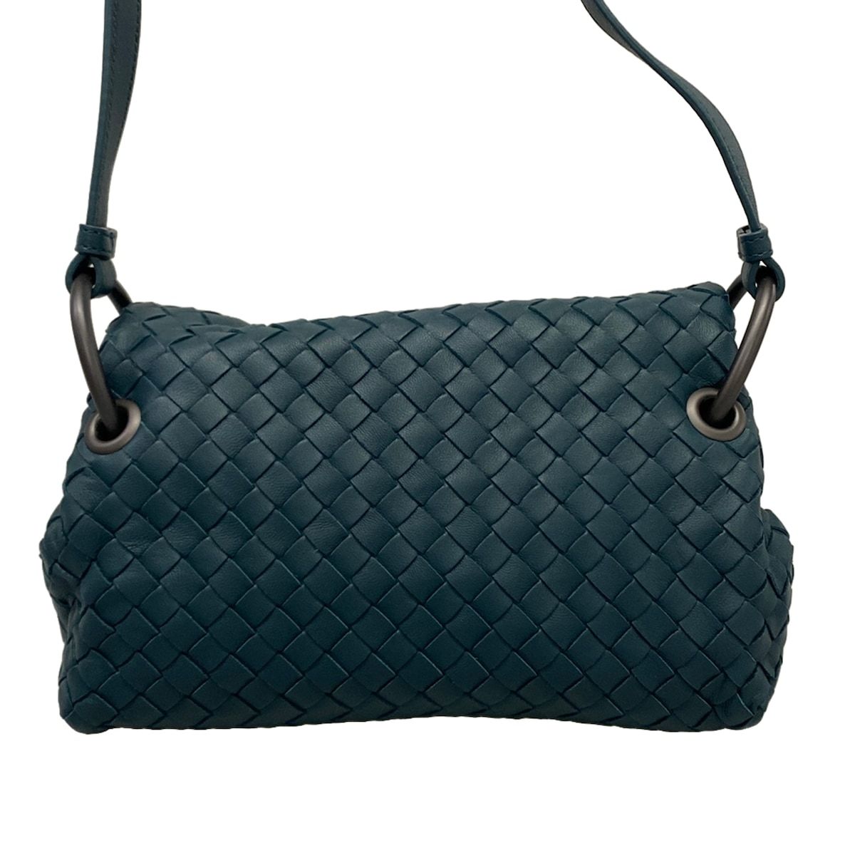 Bottega Veneta Shoulder Bag Intrecciato Dark Green Crossbody Leather — view 3