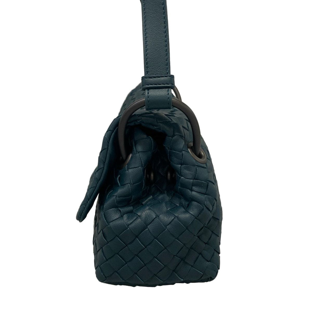 Bottega Veneta Shoulder Bag Intrecciato Dark Green Crossbody Leather — view 4