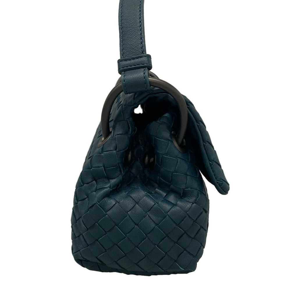 Bottega Veneta Shoulder Bag Intrecciato Dark Green Crossbody Leather — view 2