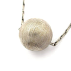 Saint Laurent Paris Necklace Ball Pendant Silver — view 3