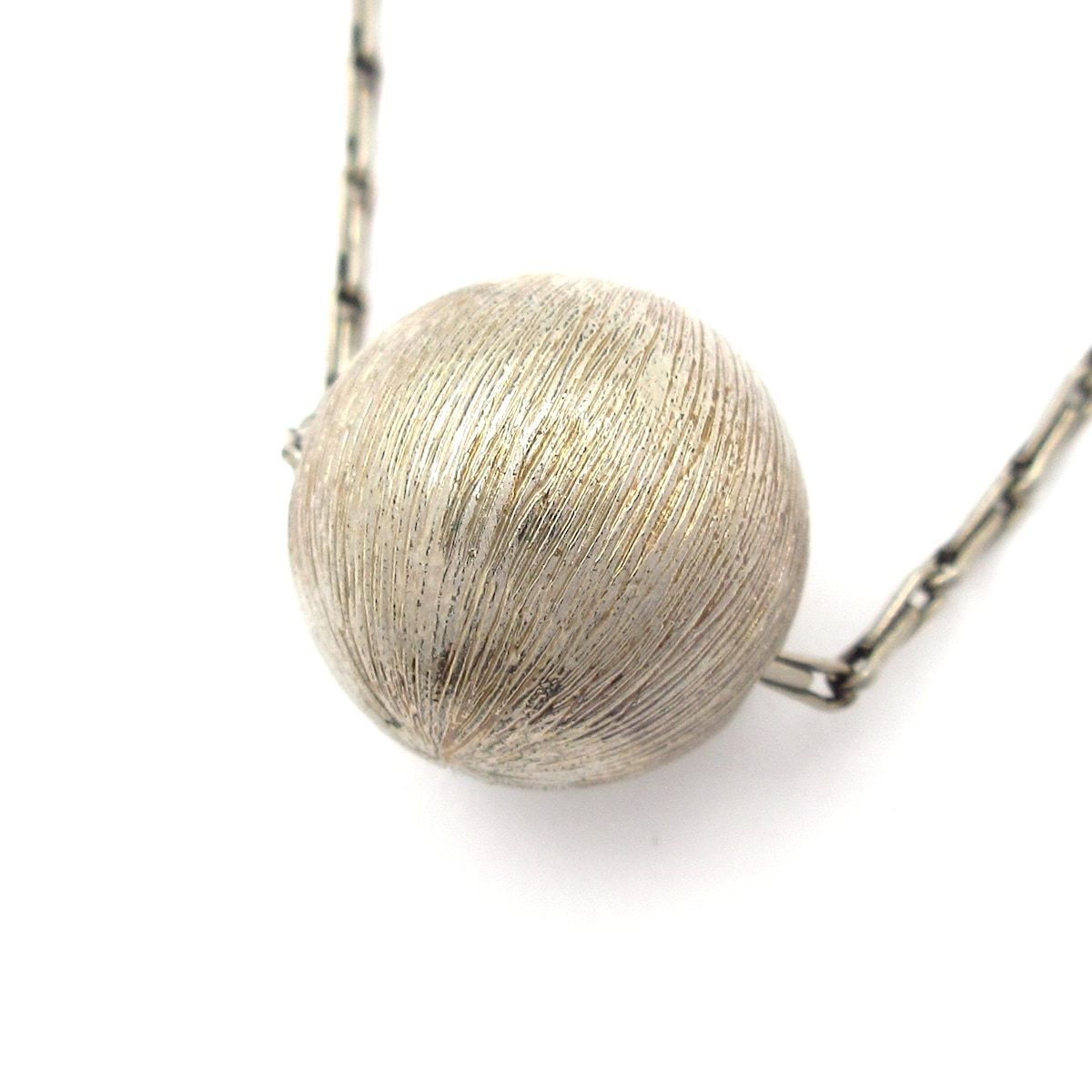 Saint Laurent Paris Necklace Ball Pendant Silver — view 3