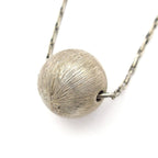 Saint Laurent Paris Necklace Ball Pendant Silver