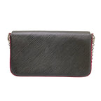 Louis Vuitton Wallet Epi Pochette Felice Noir Hot Pink Leather — view 2