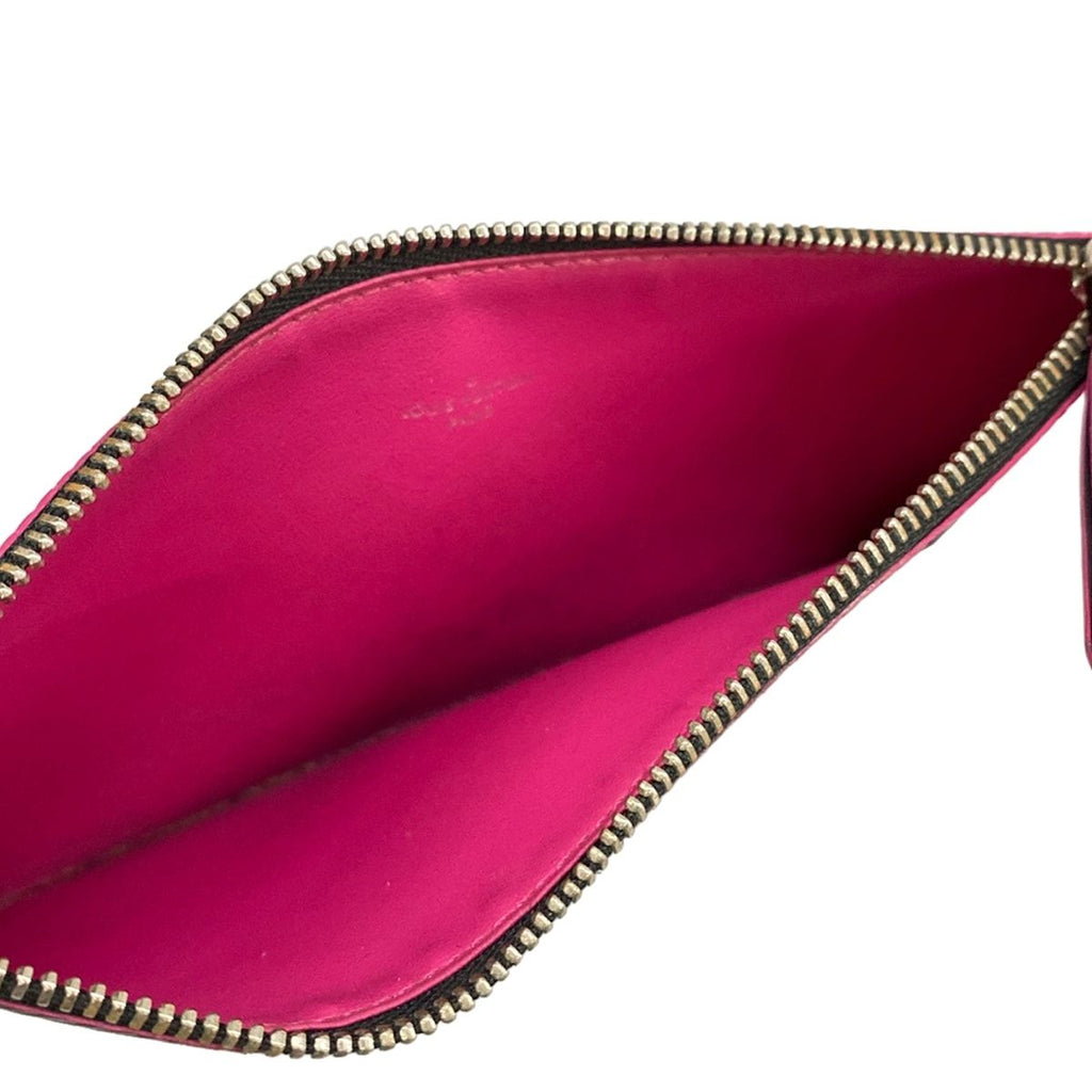 Louis Vuitton Wallet Epi Pochette Felice Noir Hot Pink Leather — view 6