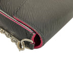 Louis Vuitton Wallet Epi Pochette Felice Noir Hot Pink Leather — view 8