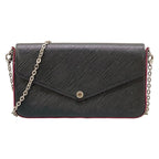 Louis Vuitton Wallet Epi Pochette Felice Noir Hot Pink Leather