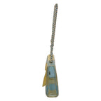 Chanel Shoulder Bag Choedge Coat Clear Beige Light Blue Chain Silver — view 4
