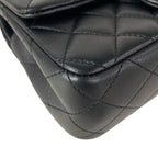 Chanel Shoulder Bag Mini Quilted Black Ball Chain Gold Metal Lambskin — view 6