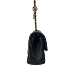 Chanel Shoulder Bag Mini Quilted Black Ball Chain Gold Metal Lambskin — view 2