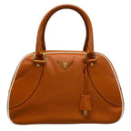 Prada Handbag Orange Perforated Leather
