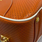 Prada Handbag Orange Perforated Leather — view 6